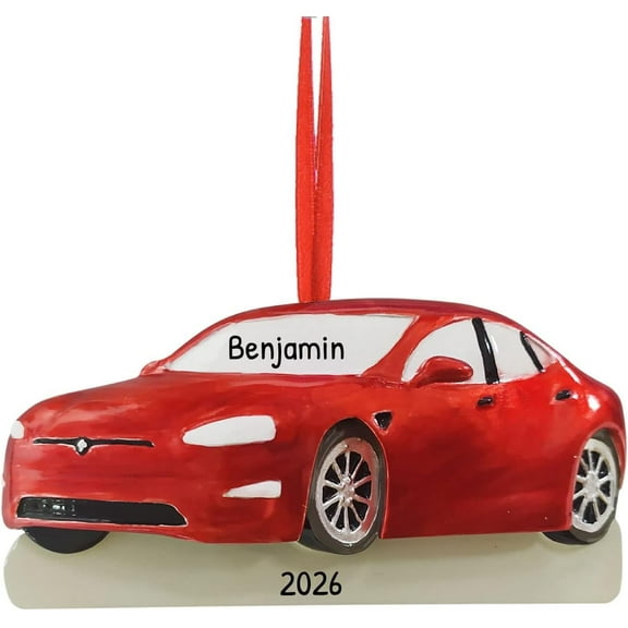 Personalized Drivers License Christmas Ornament 2025 - Red Race Car Ornaments Vehicle Christmas Decorations Racing Car Ornaments Car Ornaments Gifts for Drivers 4 Wheels Ornaments