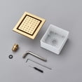 thumbnail image 5 of 4Pcs Square Shower Message Body Spray Brass Concealed Installation, 5 of 12