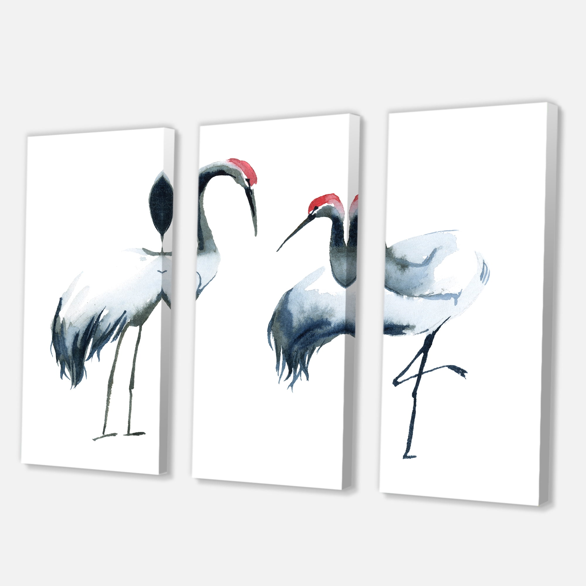 Designart ' Two Monochrome Shadoofs ' Farmhouse Canvas Wall Art Print