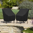 thumbnail image 5 of Backyard Chair Dust Covers Outdoor Furniture Cover Waterproof Sunscreen Stackable Armchair Cover Folding Highback Chair Protector, 5 of 6