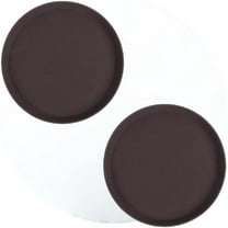 TrueCraftware- Set of 2 Round 11" Non-Slip Serving Trays Brown- Restaurant Serving Tray Rubber Lined Serving Tray Serving Coffee Appetizer Breakfast Perfect for Kitchen Café Hotel and Restaurants