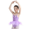 thumbnail image 3 of YiZYiF Kids Little Girls Spaghetti Straps Ballet Dance Gym Leotard Tutu Dress,Sizes 3T-8, 3 of 7