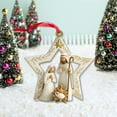 thumbnail image 7 of Virelaxpo Acrylic Nativity Scene Christmas Ornament, Family Star Tree Decoration with Mary Joseph Baby Jesus for HOME Decor, 7 of 7