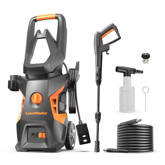 Hidrolavadora eléctrica LawnMaster LT306-1800C de 13 A, 1.4 GPM, 2100 PSI máx., con depósito de espuma y certificación CSA