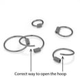 thumbnail image 4 of RYSKYJEWELRY Hoop Earrings, Black, S925, Sterling Silver, 4 Pairs Bundle Set, 4 of 8
