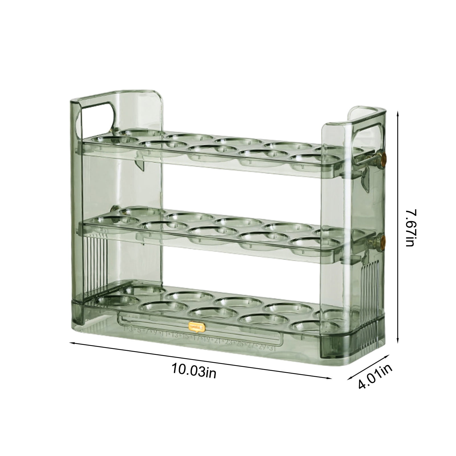 openpig Egg Holder for Fridge, Egg Dispenser for Refrigerator, Countertop, Kitchen, Space-saving Egg Organizer/Storage/Container/Tray, Green