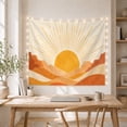thumbnail image 5 of Golden Sun Over Rolling Terracotta Hills, Calming Minimalist for Home Decor Enthusiasts, Warm Earthy Landscape Art Decor Housewarming Gift Tapestry Wall Hanging for Bedroom and Living Room, 5 of 7