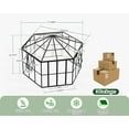 thumbnail image 4 of Jocisland 12x10x8 ft Hexagonal Greenhouse with Quick-Connect Fittings, Walk-in Aluminum Greenhouses for Garden with 2 Swing Doors and 2 Vents, Black, 4 of 7