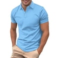 thumbnail image 3 of Waffle Polo Shirts for Men Summer Casual Fashion Short Sleeve Collared Business Casual Work Tshirts Golf Shirt, 3 of 9