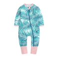 thumbnail image 1 of Baby Jumpsuit Footless Zipper Simple Infant Romper Long Sleeve Bodysuit for Baby, 1 of 10