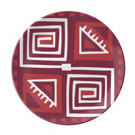 

Red Wine Color Mexico Totems Ancient Civilization Plate Decorative Porcelain Salver Tableware Dinner Dish