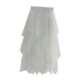 thumbnail image 4 of Women's Tulle Skirt A Line Dress Asymmetrical Midi Skirt Half Skirt White, 4 of 8