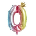 thumbnail image 1 of Aluminum Foil 32 Inch Crown Number Balloons Gradient Color Birthday Party Decor Balloon, 1 of 5