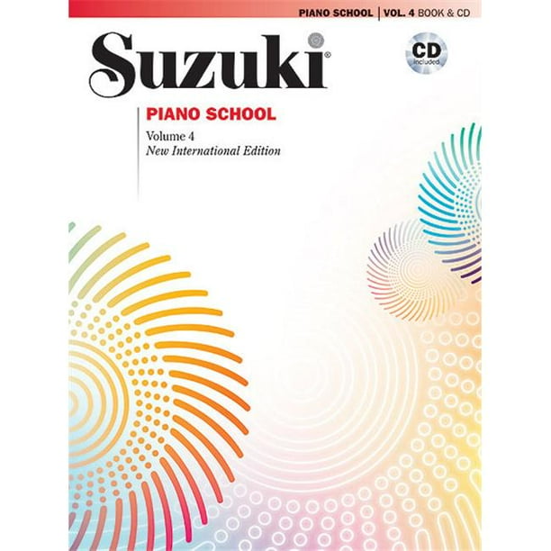 Alfred 00-32632 Suzuki Piano School Nouveau Livre de Piano Édition Internationale et CD- Volume 4 - Livre de Musique