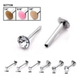 thumbnail image 1 of Push Pin Labret Threadless Studs Lip, Nose, Assorted Ear Piercing 20G 18G 16G, 1 of 2