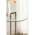 thumbnail image 3 of Kate and Laurel Cerullo Modern Round Glass Side Table with Marble Base, 18 x 18 x 24, Antique Brass and White Marble, Glam Circle End Table for Use as Indoor Plant Stand or Bedroom Nightstand, 3 of 8