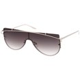 thumbnail image 2 of sunglassLA Unisex Futuristic Rimless Metal Crossbar Nuetral Colored Mono Lens Shield Sunglasses 64mm (Silver / Lavender) - 65mm, 2 of 4