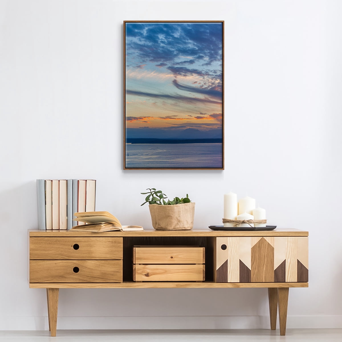 Cloud Variations Framed Premium Gallery Wrapped Canvas - Ready to Hang