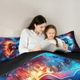 thumbnail image 5 of jejeloiu Gamer Gaming Full Size Comforter Sets,Modern Video Game Bedding Comforter Set,Ombre Cartoon Gamepad Bedding Sets For Kid Boy,Lightweight Room Decorative Reversible,3 Pieces, 5 of 8