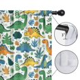 thumbnail image 4 of Blackout Kids Curtains,LightColor Dinosaurs Floral Pattern Childrens Insulated Curtains Set Of 2,Bedroom Essentials,Toddler Room Decor 42"x54", 4 of 5