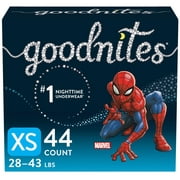 Goodnites Overnight Underwear for Boys, XS (28-43 lb.), 44 Ct