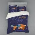 thumbnail image 2 of Ambesonne Saying Bedding Set 3 Pcs, Elk Grazing in the Rain, Twin, Multicolor, 2 of 3