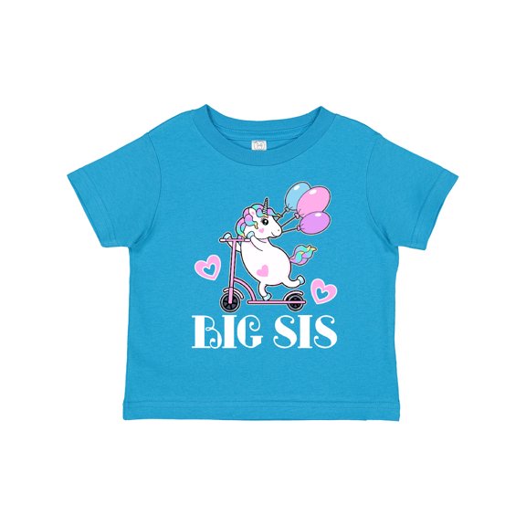 Inktastic Big Sis Unicorn Sister Announcement Girls Toddler T-Shirt