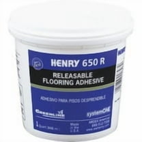 Henry Adhesives 650R Releasable Pressure Sensitive Adhesive - Waterproof - 1 Qt. Multicolor