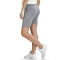 thumbnail image 2 of HUE Essentials Womens High-Rise Bike Shorts Granite Grey X-Small 0-2, 2 of 2