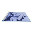 thumbnail image 2 of Ahgly Company Machine Washable Indoor Rectangle Abstract Blue Modern Area Rugs, 6' x 9', 2 of 4