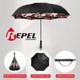 thumbnail image 3 of Repel Reverse Umbrella, Inverted Technology, Windproof Fiberglass Ribs, Teflon (Flower Bouquet), 3 of 6