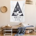 thumbnail image 2 of Quote Tapestry, Grungy Vintage Motivational Snowy Mountain Tops Illustration with Blizzard Effects, Wall Hanging for Bedroom Living Room Dorm Decor, 40W X 60L Inches, Grey White, by Ambesonne, 2 of 5