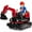 Red, variant on 2 IN 1 12V12AH Powered Kids Ride on Excavator Bulldozer 360°Electric Traxcavator 3-Speed w/Music,Toolbox,Remote Control（Red）