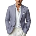 thumbnail image 3 of Busydd Blazer for Men with Single Button Fashion Business Chest Pocket Suits Jackets Solid Color Long Sleeve Formal Suits XXS, 3 of 8