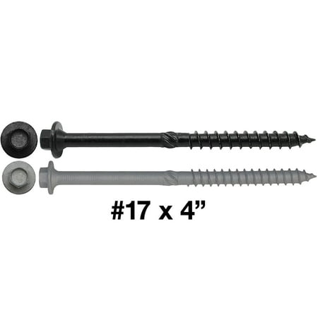 

Jake Sales #17 x 4” Black Structural Screws ~250 Screws - Exterior Coated - ACQ Compatible - 13 Pounds