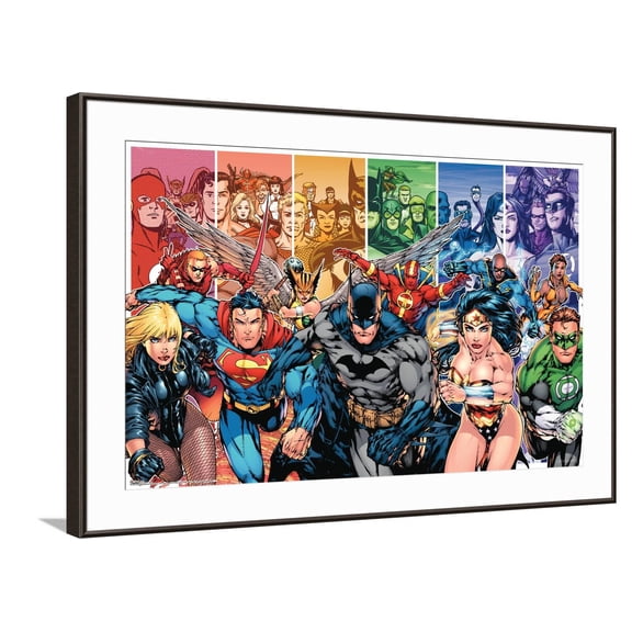 DC Comics Justice League of America - Group Canvas Wall Poster, 22.375" x 34"