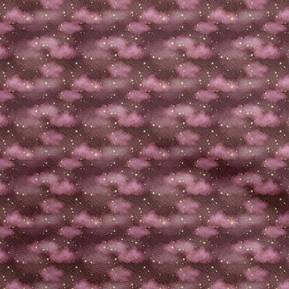 oneOone Georgette Viscose Maroon Fabric Galaxy Fabric For Sewing Printed Craft Fabric By The Yard 42 Inch Wide