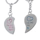 thumbnail image 5 of 2Pcs Rhinestone Decor Heart Pendant Lover Keychain Keyring, 5 of 5