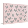 thumbnail image 2 of Marmont Hill Pink and Gray Hearts Canvas Wall Art, 2 of 7