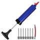 thumbnail image 3 of EeaseMX 9 bombas de balón deportivas de 8 pulgadas con inflador de aguja para baloncesto y fútbol: 7 agujas de gas, 1 tubo de aire y 1 punta (azul), 3 of 7