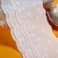 thumbnail image 1 of Tela de encaje de algodón blanco de varios tamaños, tela bordada para manualidades de costura Diy, ropa, accesorios de decoración de cortinas ShuxiuWang 8390613669094, 1 of 1