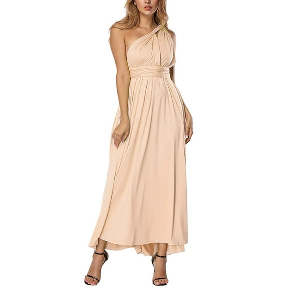 Women's Transformer Multi-Rope Cross Back Wrap Convertible Infinity Bandage Long Maxi Dress