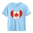 thumbnail image 2 of ITSAME T-Shirt for Boys Girls, Round Neck Heart Print Short Sleeve Kids Casual Fashion Loose Pullover Blue Size 7T, 2 of 6
