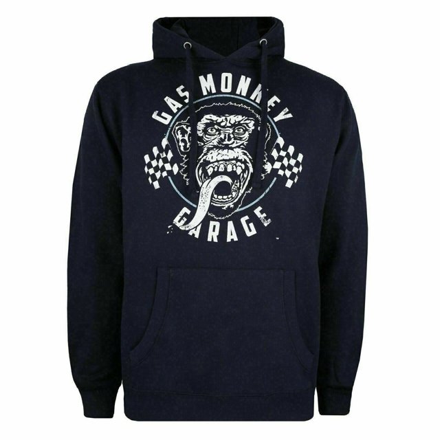 Gas Monkey Garage - Sudadera Bandera para Hombre (Marino)