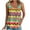 Yellow, variant on Tank Tops for Women Plus Size Sleeveless Round Neck Court Lock Casual Printed Camisole Tank Purple L