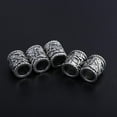 thumbnail image 4 of 5 Pcs Perles Barbe Perles Cheveux - Perles Rune Dragon Perles Cheveux pour Cheveux Barbe, pour Fabrication de Colliers Bracelets Perles, Trous 8mm, 4 of 8
