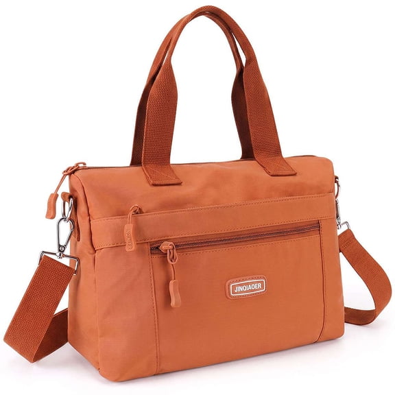 BadPiggies Crossbody Bag for Women Men, Nylon Waterproof Shoulder Purse Messenger Bag Lightweight Pocketbooks - Orange