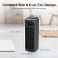 thumbnail image 5 of Membrane Solutions MS18 Air Purifier True HEPA Filter for Allergies, Black, 5 of 5