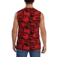 thumbnail image 4 of Fotbe Red Skulls 3 Men's Camiseta sin Mangas Estampada para Hombres, Playera Casual para Gimnasio, Entrenamiento, Playa-Small, 4 of 7