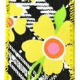 thumbnail image 2 of Diagonal Plaid and Flowers Wired Ribbon, 1-1/2-inch, 10-yard, Yellow, 2 of 3